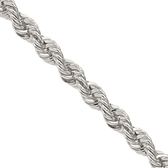 925 Sterling Silver 2.5mm Rope Chain Twisted Link Necklace