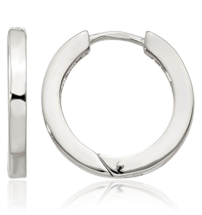 925 Sterling Silver 2.5x20mm Medium Hoop Earrings