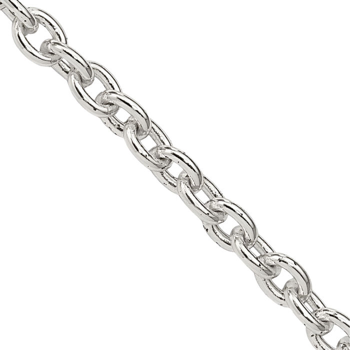 925 Sterling Silver 2.75mm Cable Rolo Link Chain Belcher Necklace