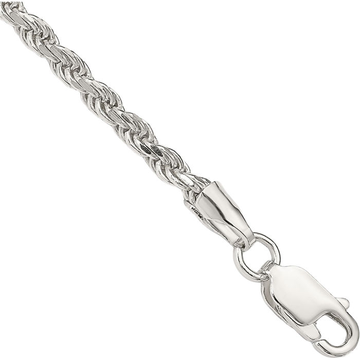 925 Sterling Silver 2.75mm Rope Chain Bracelet