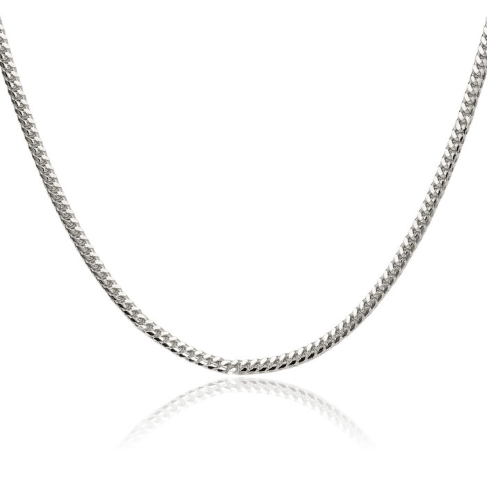 925 Sterling Silver 2.9mm Curb Link Chain Necklace