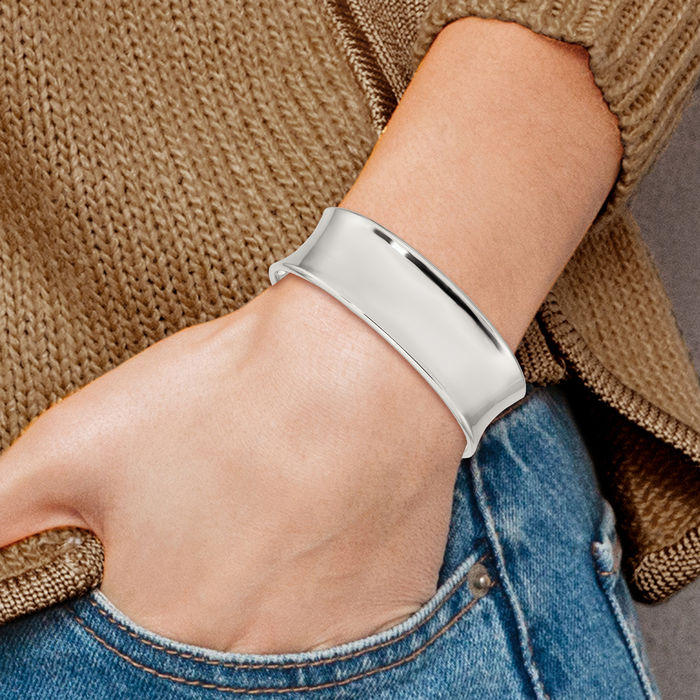 925 Sterling Silver 20mm Cuff Bracelet
