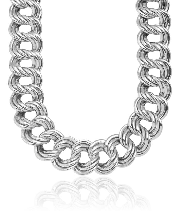 925 Sterling Silver 20mm Triple Circle Round Cable Rolo Link Chain Belcher Necklace