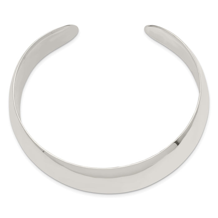 925 Sterling Silver 21mm Cuff Bangle Bracelet - Picture 10 of 12