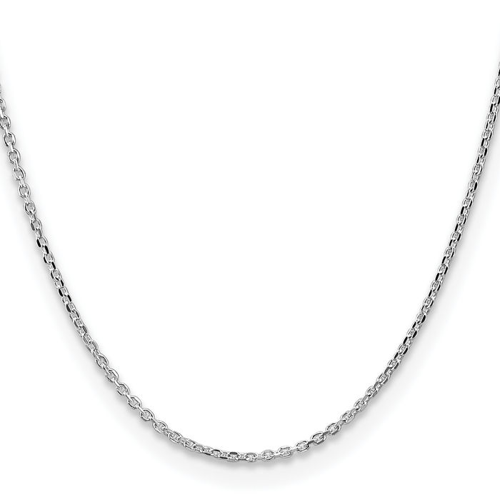 925 Sterling Silver 2.1mm Forzantina Cable Rolo Link Chain Belcher Necklace