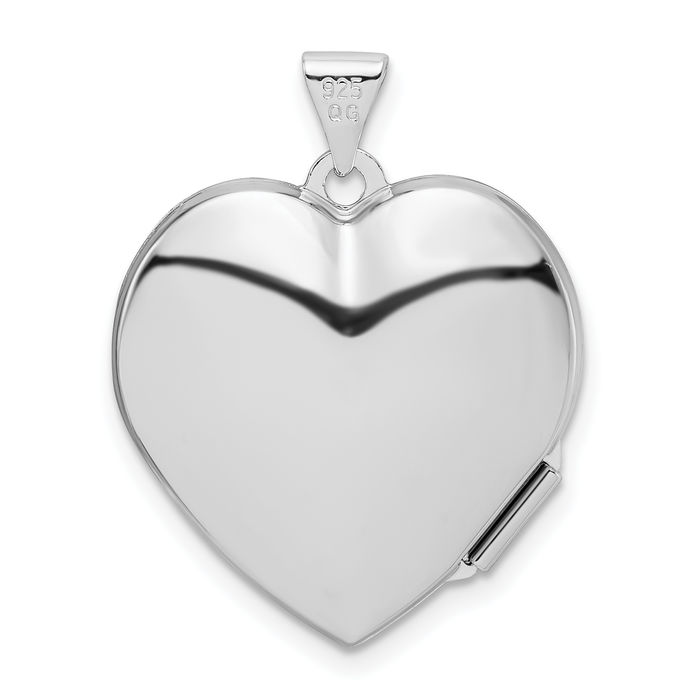 925 Sterling Silver Heart Personalized Photo Locket Necklace Picture Pendant Charm