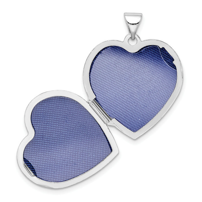 925 Sterling Silver Heart Personalized Photo Locket Necklace Picture Pendant Charm