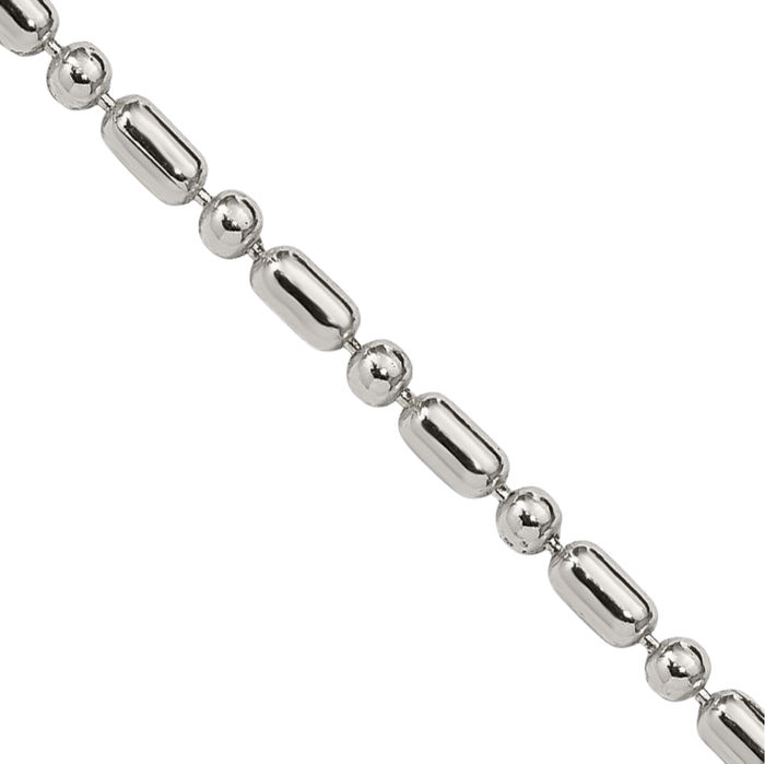 925 Sterling Silver 2mm Beaded Ball Chain Necklace