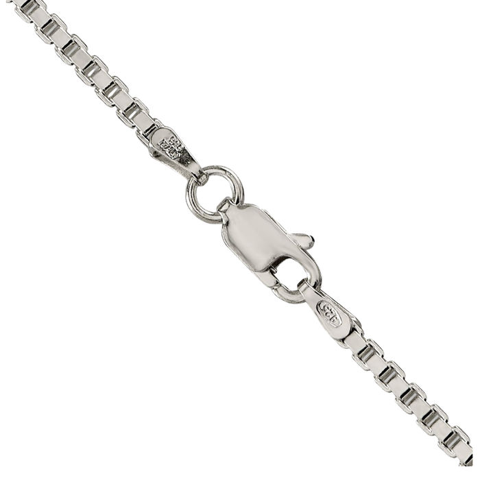 925 Sterling Silver 2mm Box Link Chain Necklace