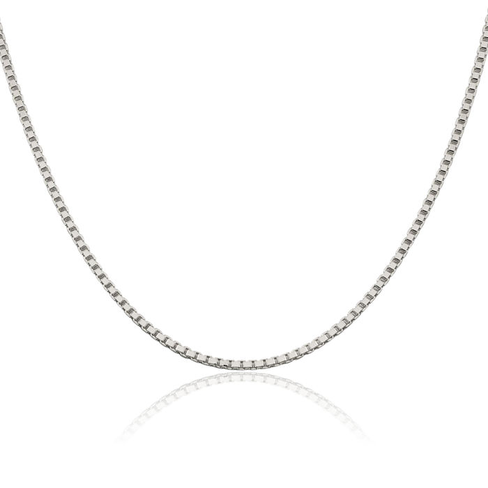 925 Sterling Silver 2mm Box Link Chain Necklace