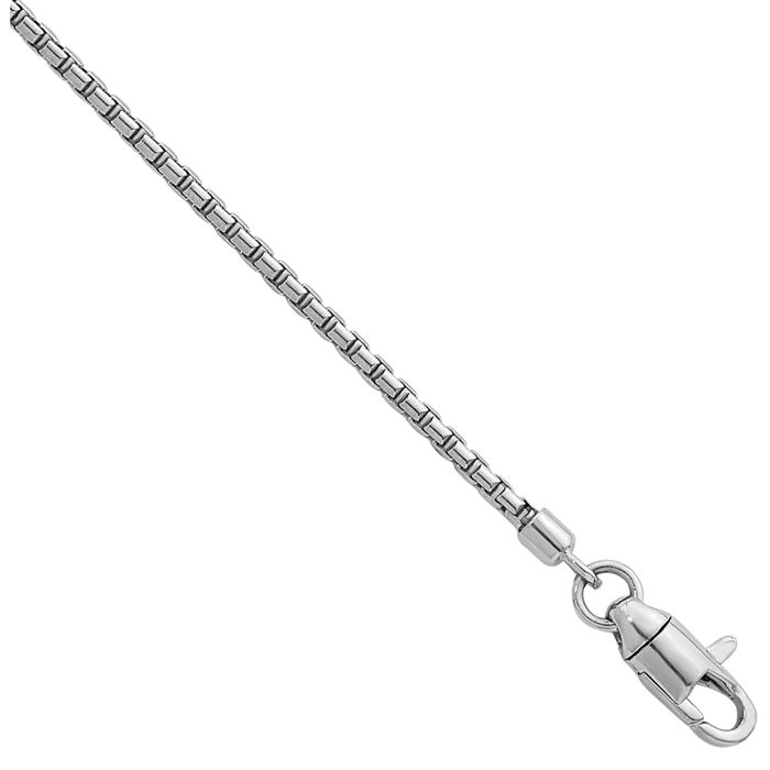 925 Sterling Silver 2mm Box Link Chain Necklace