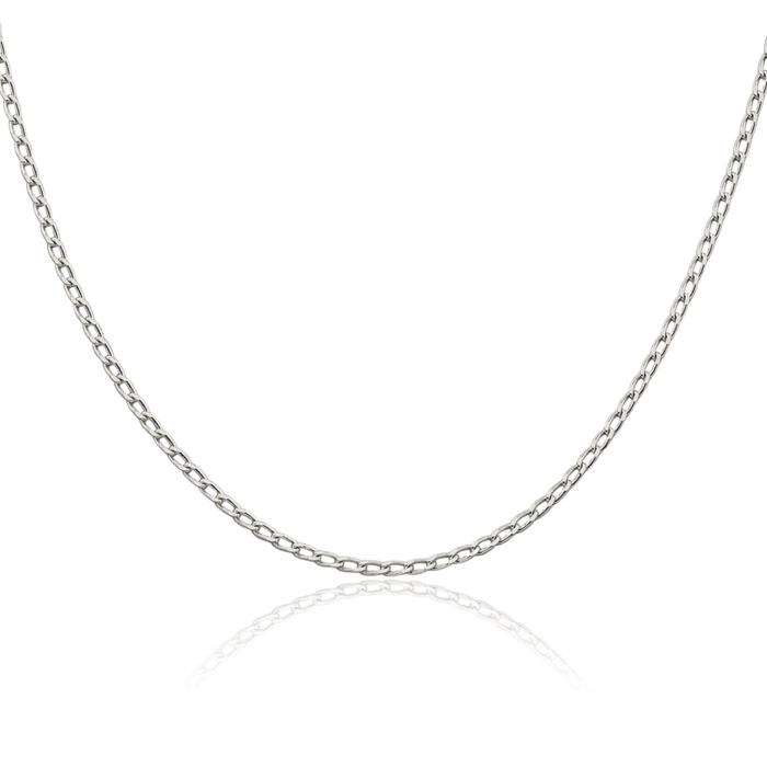 925 Sterling Silver 2mm Link Chain Necklace