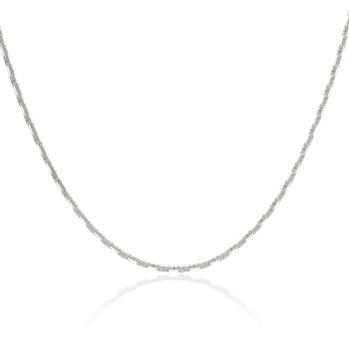 925 Sterling Silver 2mm Anchor Mariner Link Chain Necklace