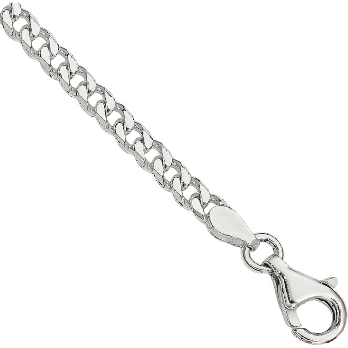 925 Sterling Silver 3.15mm Curb Link Chain Bracelet