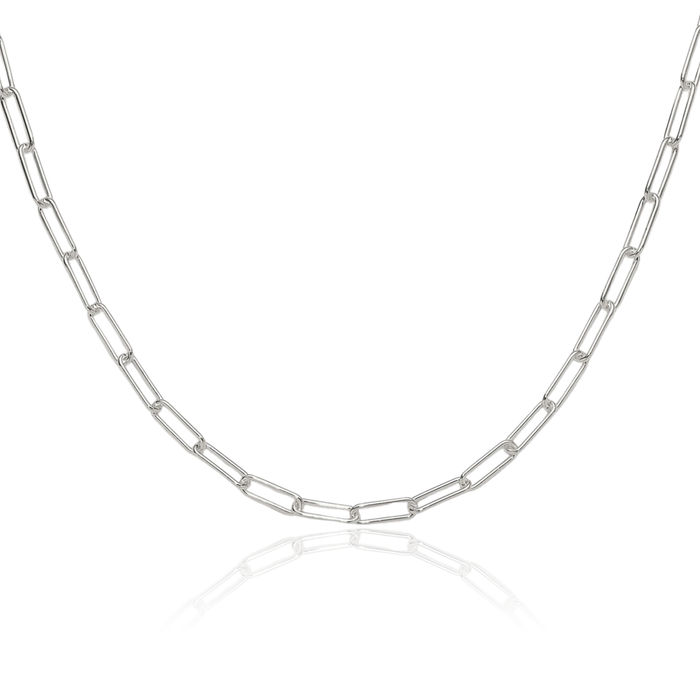 925 Sterling Silver 3.15mm Paperclip Cable Rolo Link Chain Belcher Necklace