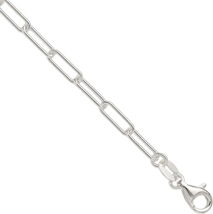 925 Sterling Silver 3.15mm Paperclip Cable Rolo Link Chain Belcher Necklace