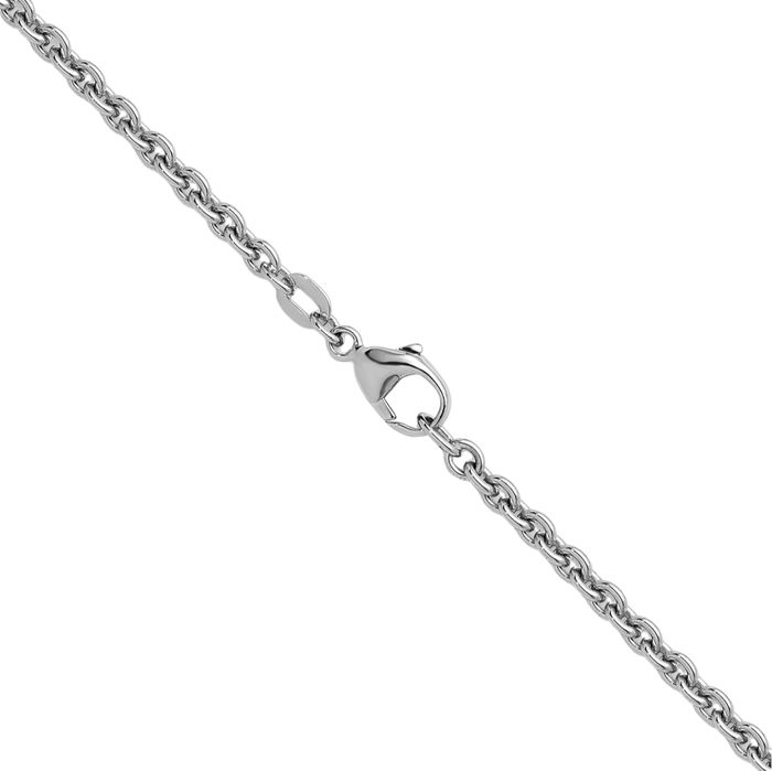 925 Sterling Silver 3.1mm Cable Rolo Link Chain Belcher Necklace