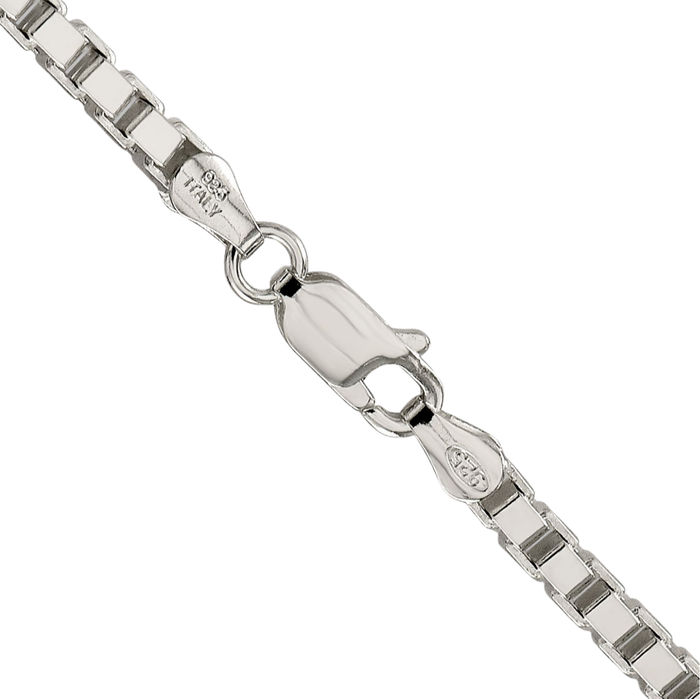 925 Sterling Silver 3.25mm Box Link Chain Necklace