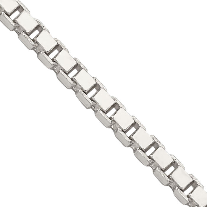 925 Sterling Silver 3.25mm Box Link Chain Necklace