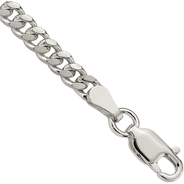 925 Sterling Silver 3.25mm Curb Link Chain Bracelet