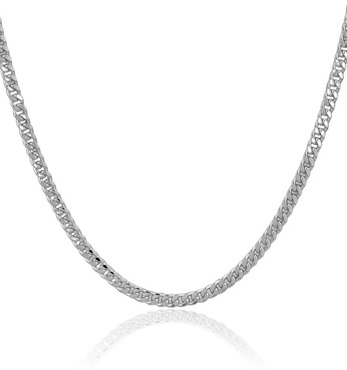 925 Sterling Silver 3.25mm Curb Link Chain Necklace