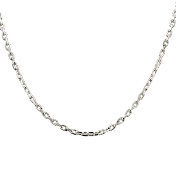 925 Sterling Silver 3.25mm Oval Cable Rolo Link Chain Belcher Necklace