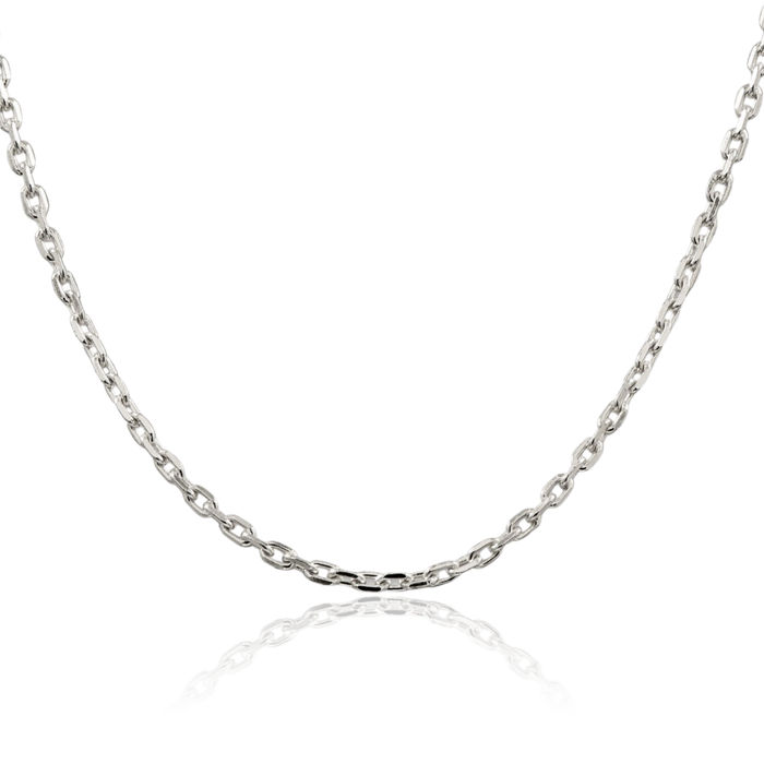 925 Sterling Silver 3.25mm Oval Cable Rolo Link Chain Belcher Necklace
