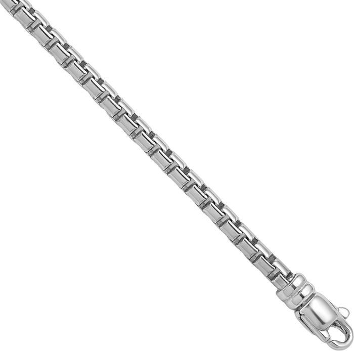 925 Sterling Silver 3.2mm Box Link Chain Bracelet