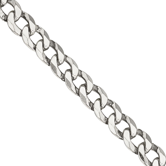 925 Sterling Silver 3.2mm Curb Link Chain Necklace