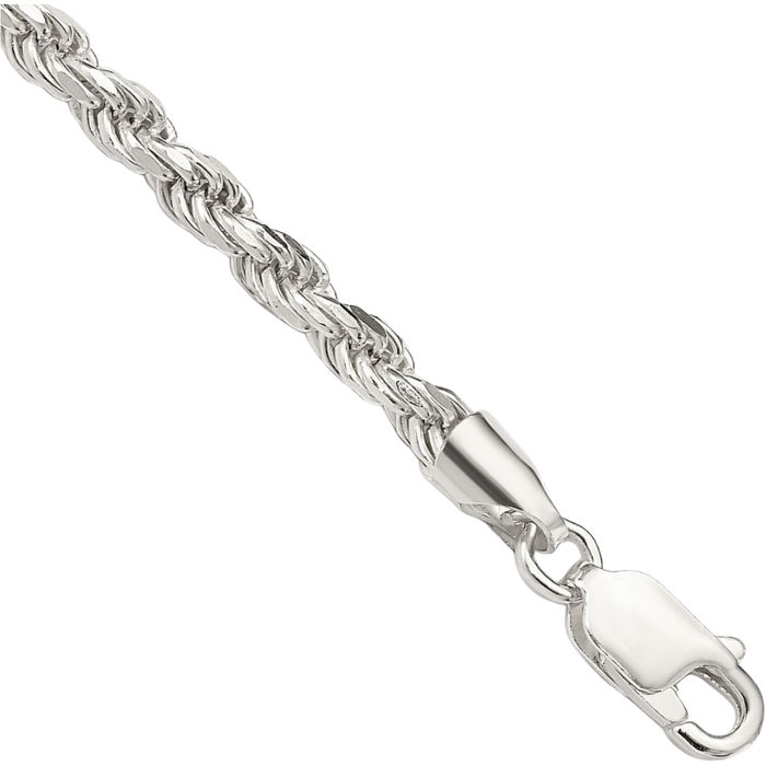 925 Sterling Silver 3.2mm Rope Chain Bracelet