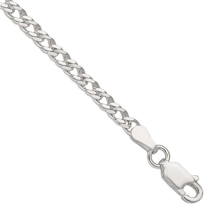 925 Sterling Silver 3.3mm Rambo Chain Bracelet