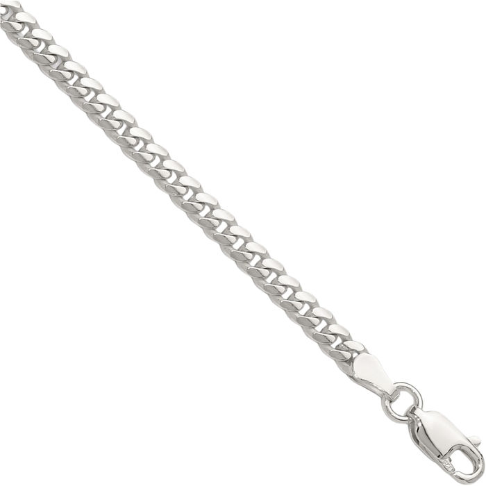 925 Sterling Silver 3.4mm Curb Link Chain Bracelet