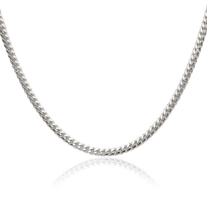 925 Sterling Silver 3.4mm Curb Link Chain Necklace