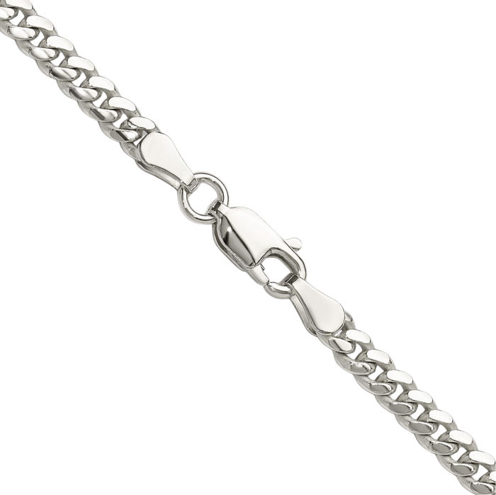 925 Sterling Silver 3.4mm Curb Link Chain Necklace