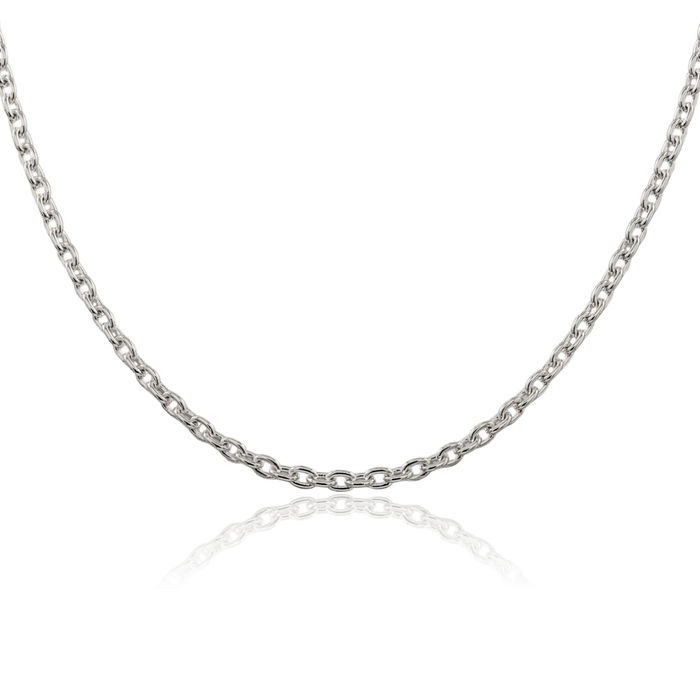 925 Sterling Silver 3.5mm Cable Rolo Link Chain Belcher Necklace