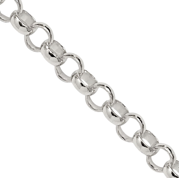 925 Sterling Silver 3.5mm Cable Rolo Link Chain Belcher Necklace