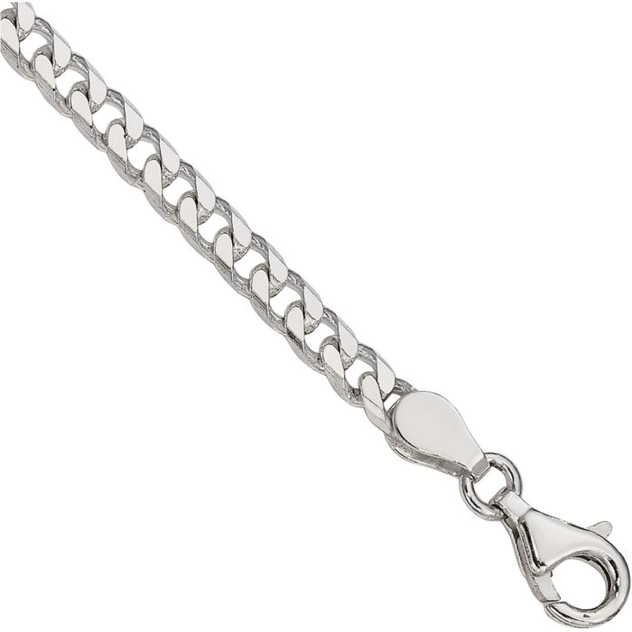 925 Sterling Silver 3.5mm Curb Link Chain Bracelet