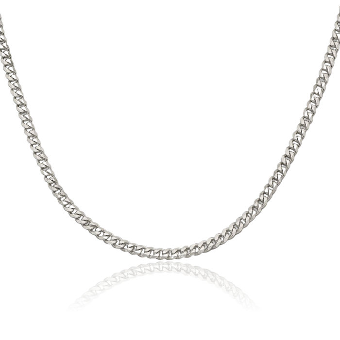 925 Sterling Silver 3.5mm Curb Link Chain Necklace