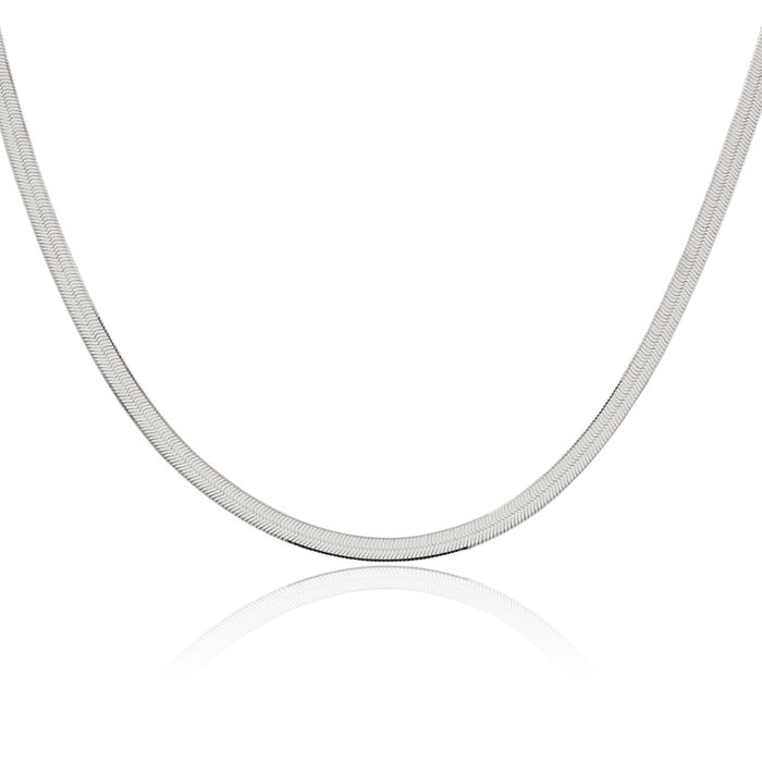 925 Sterling Silver 3.5mm Herringbone Chain Necklace