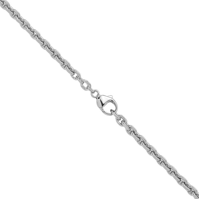 925 Sterling Silver 3.6mm Cable Rolo Link Chain Belcher Necklace