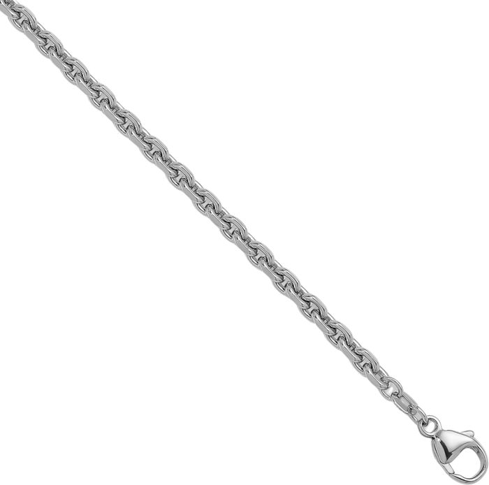 925 Sterling Silver 3.6mm Cable Rolo Link Chain Belcher Necklace