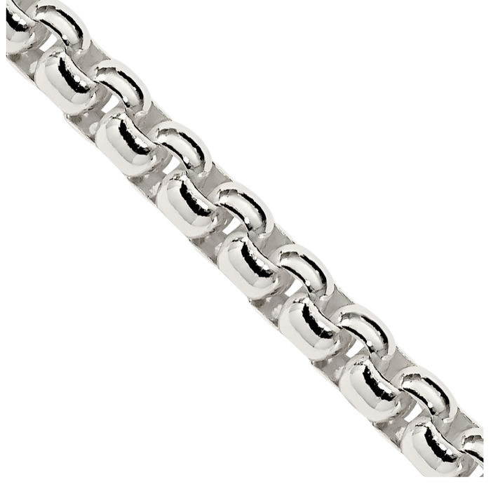 925 Sterling Silver 3.6mm Round Box Link Chain Necklace