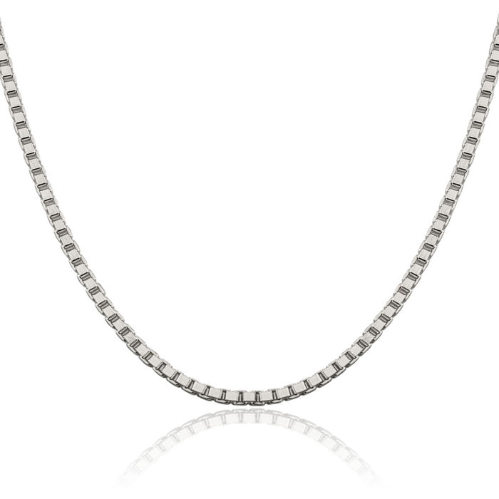 925 Sterling Silver 3.75mm Box Link Chain Necklace