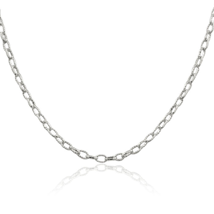 925 Sterling Silver 3.75mm Cable Rolo Link Chain Belcher Necklace