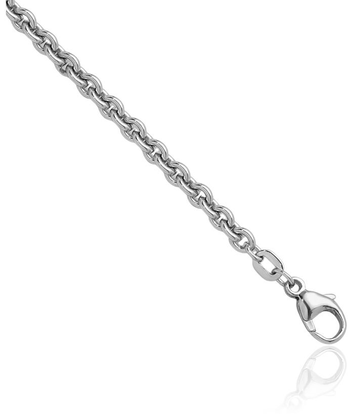 925 Sterling Silver 3.8mm Cable Rolo Link Chain Belcher Necklace