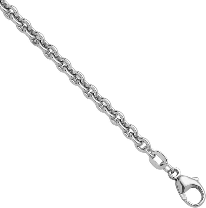 925 Sterling Silver 3.8mm Cable Rolo Link Chain Belcher Necklace