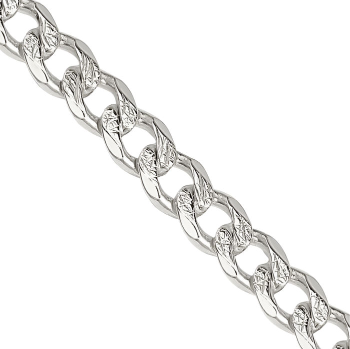 925 Sterling Silver 3.8mm Curb Link Chain Necklace