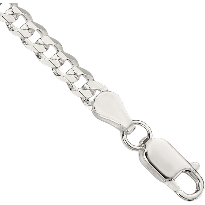 925 Sterling Silver 3.8mm Curb Link Chain Bracelet