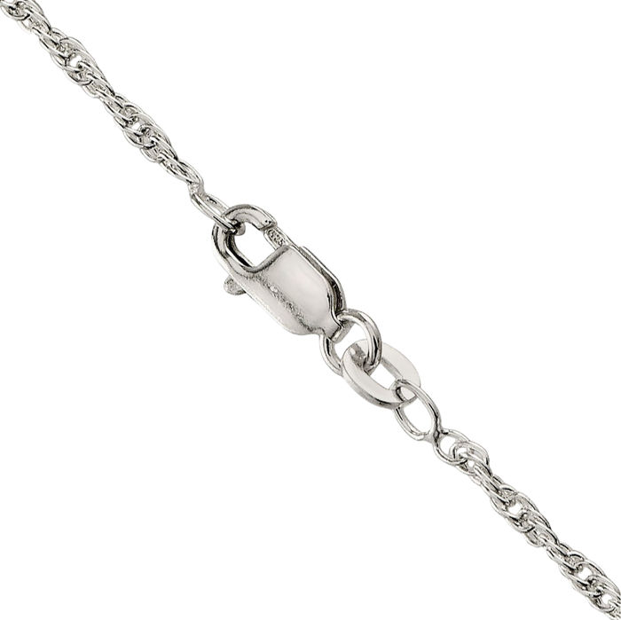 925 Sterling Silver 3.8mm Rope Chain Twisted Link Necklace