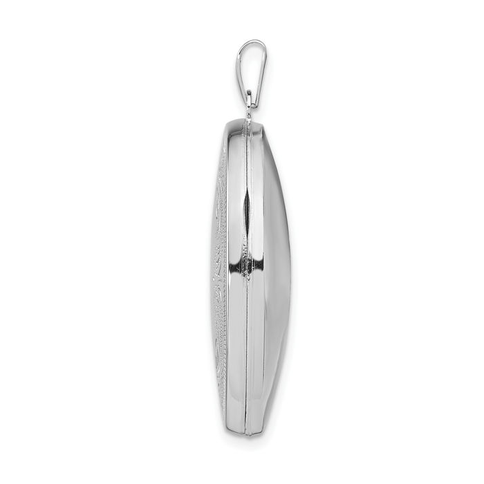 925 Sterling Silver Oval Personalized Photo Locket Necklace Picture Pendant Charm